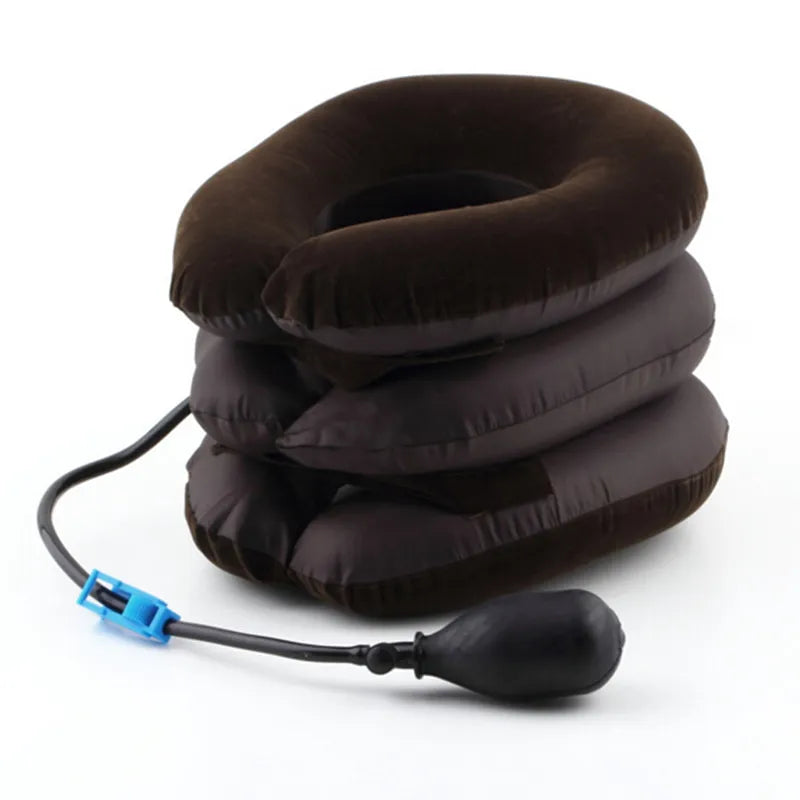 black Inflatable Cervical Neck Traction Support