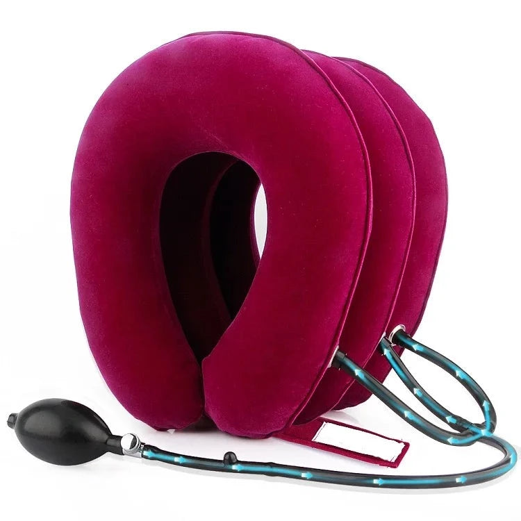 red Inflatable Cervical Neck Traction Support