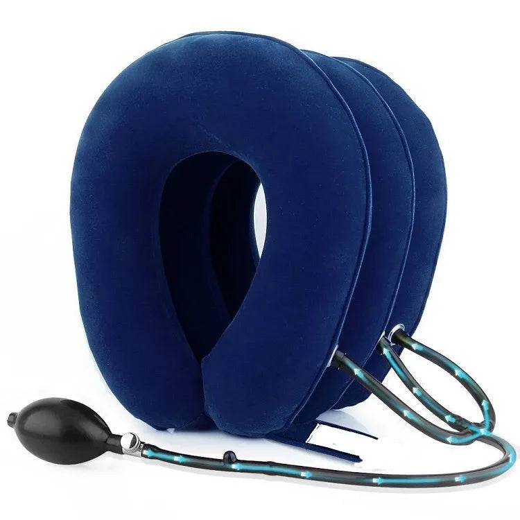 blue Inflatable Cervical Neck Traction Support