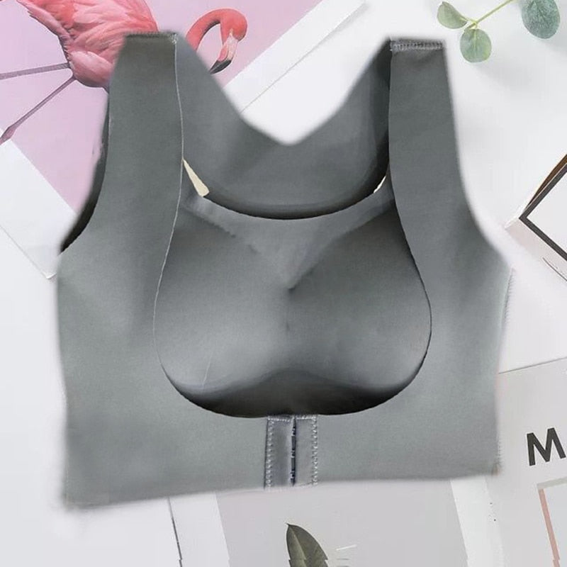 Grey sports bra
