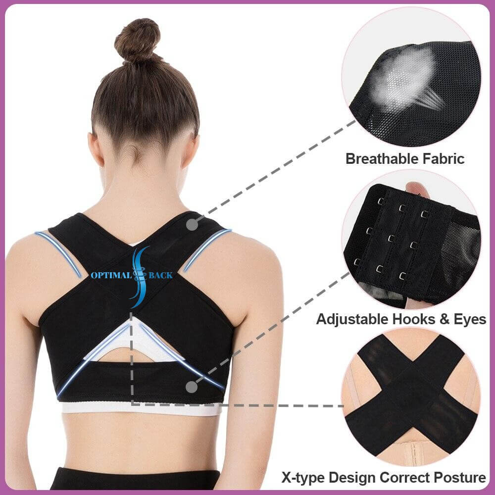 Dyfrio Back Posture Brace, Bra Support Posture Corrector Bra For